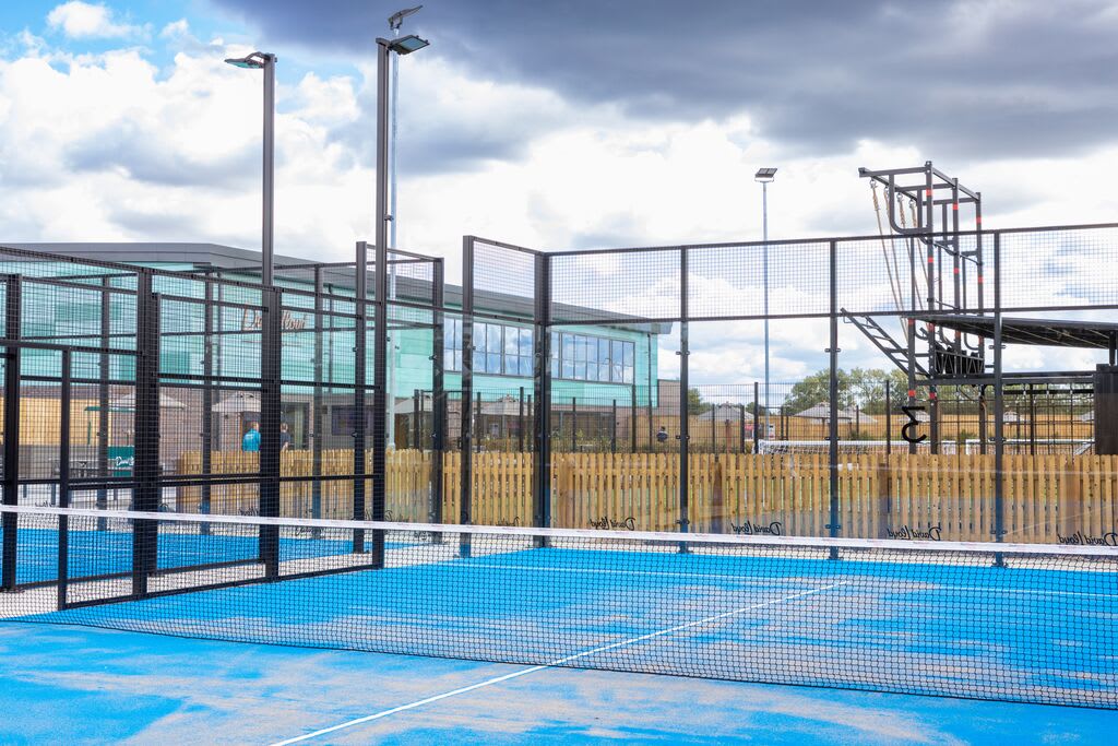 Outdoor Padel courts at David Lloyd Rugby