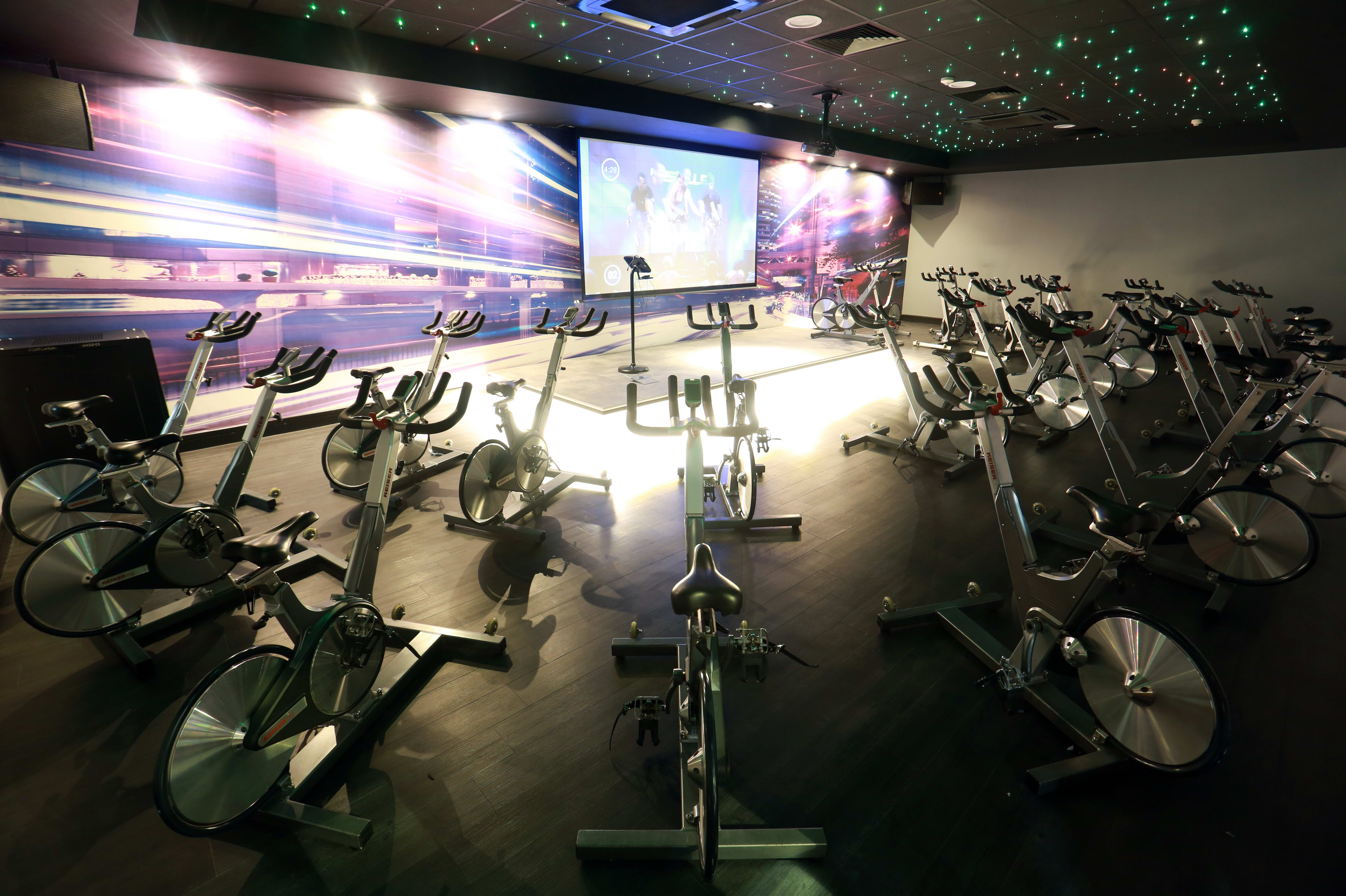 The cycling studio at the club