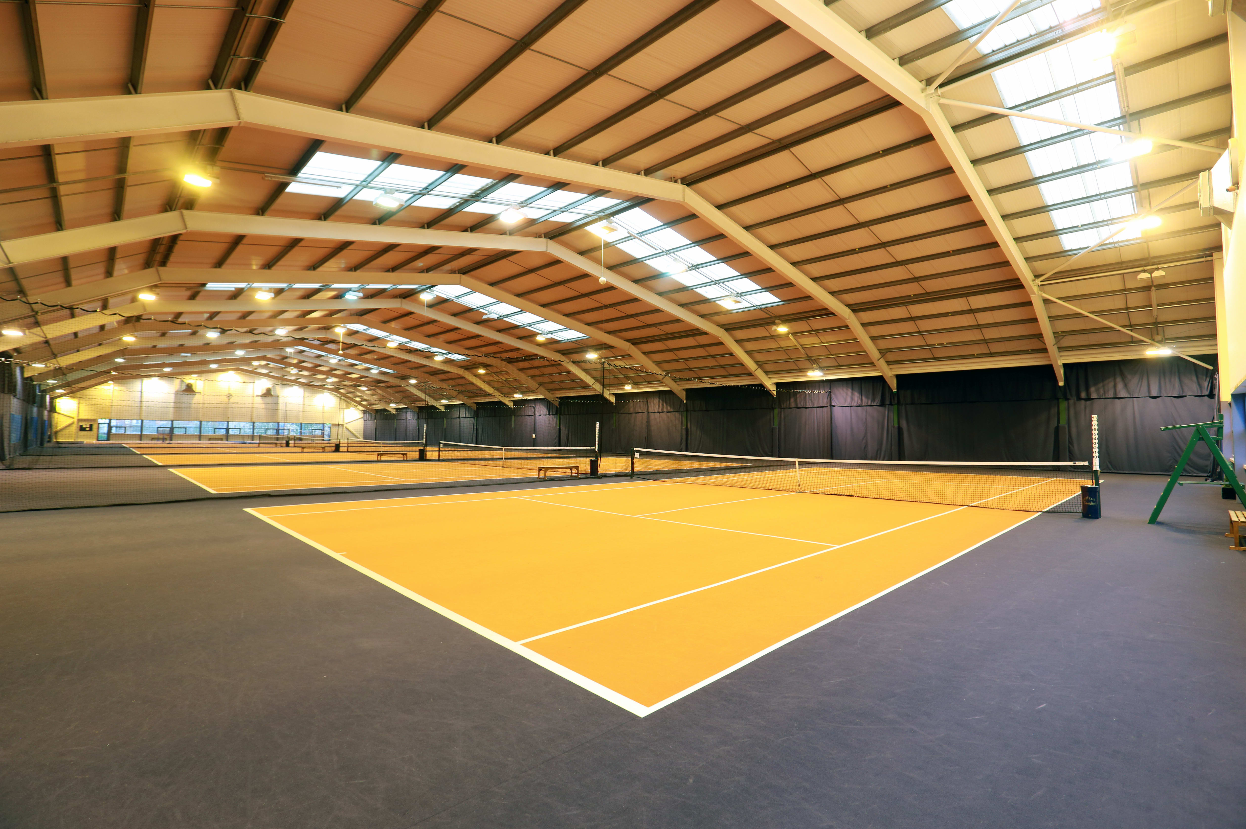 One of the many tennis courts at the club