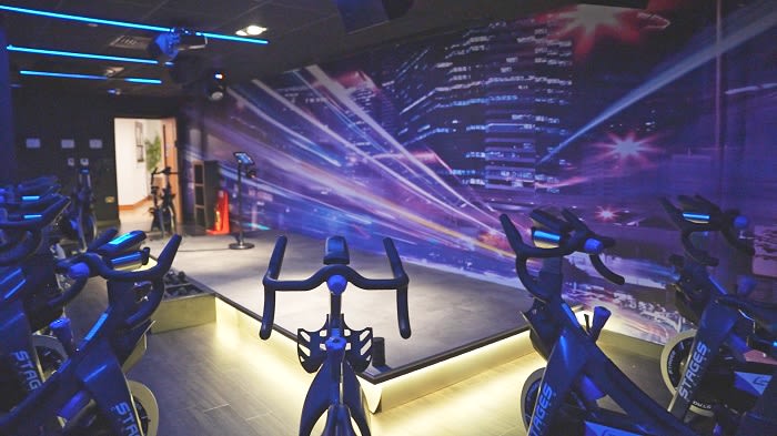 Group cycling studio