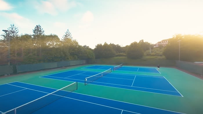 Outdoor tennis court