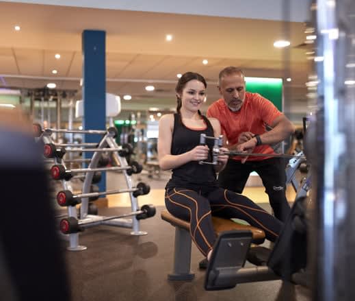 Teenage girl in the gym