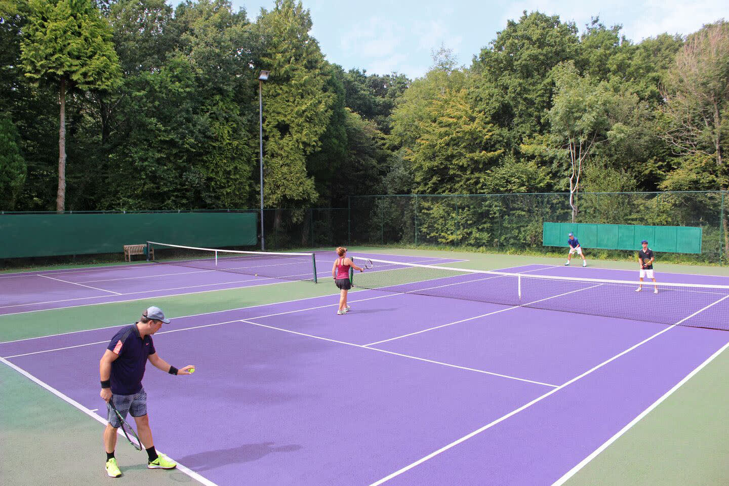 Outdoor tennis court