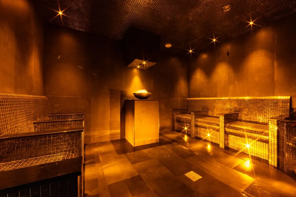 A steam room at a David Lloyd Club