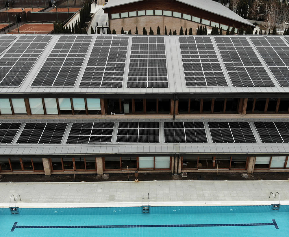 Solar panels on David Lloyd La Finca