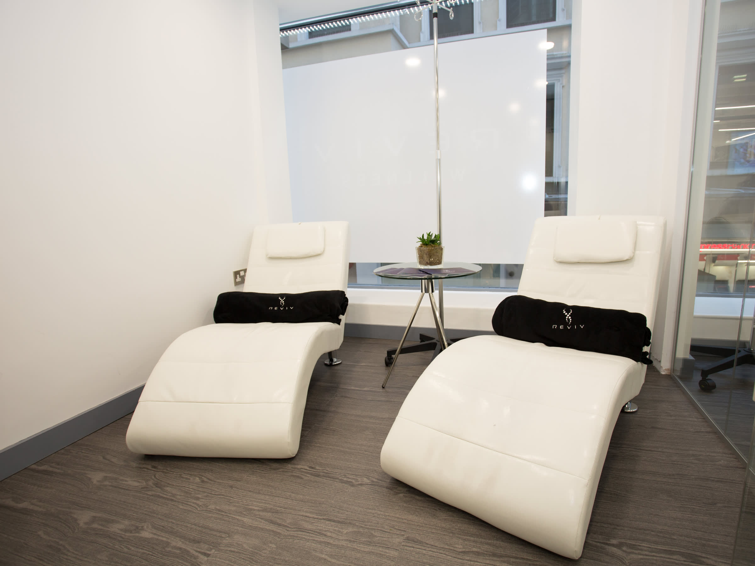 Two treatment beds in a REVIV clinic